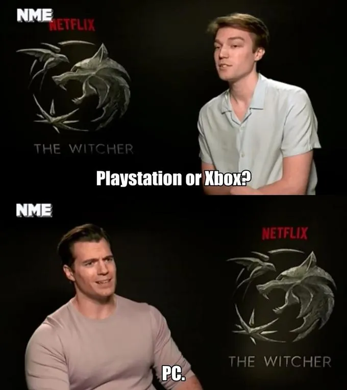 Henry Cavill choosing PC over Playstation or Xbox
